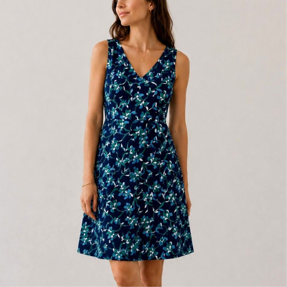 Draper James Floral Mini Dress Knot Preppy Sleeveless Cottagecore Size 2